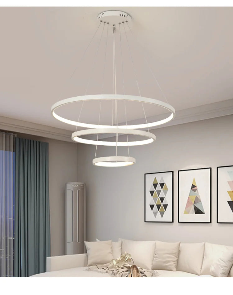 Modern Led Chandeliers Villa Living Bedroom restaurant Wrought Iron Ceiling Chandelier Home Indoor Lighting Decor Pendant Lights