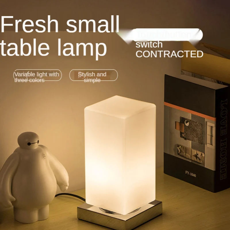 Bedroom Beside Table Lights Decorative Led Indoor Modern Living Room Study Home Lamps Glass Japan Decoration Simple Lighting