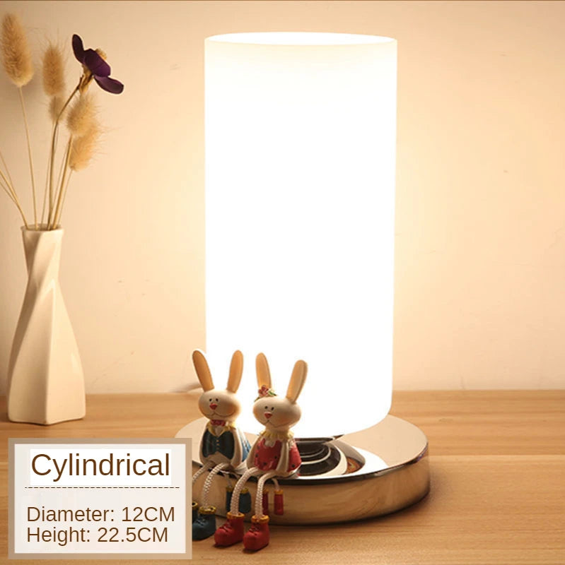 Bedroom Beside Table Lights Decorative Led Indoor Modern Living Room Study Home Lamps Glass Japan Decoration Simple Lighting