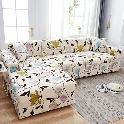 new style printed L shape sofa covers for living room sofa protector anti-dust elastic stretch covers for corner sofa cover
