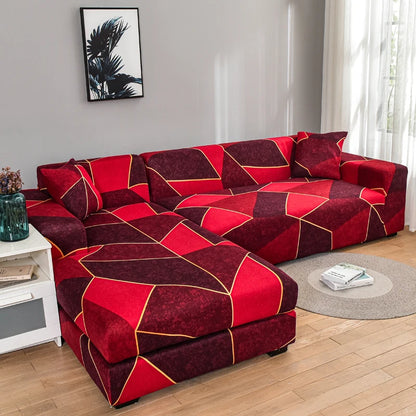 new style printed L shape sofa covers for living room sofa protector anti-dust elastic stretch covers for corner sofa cover