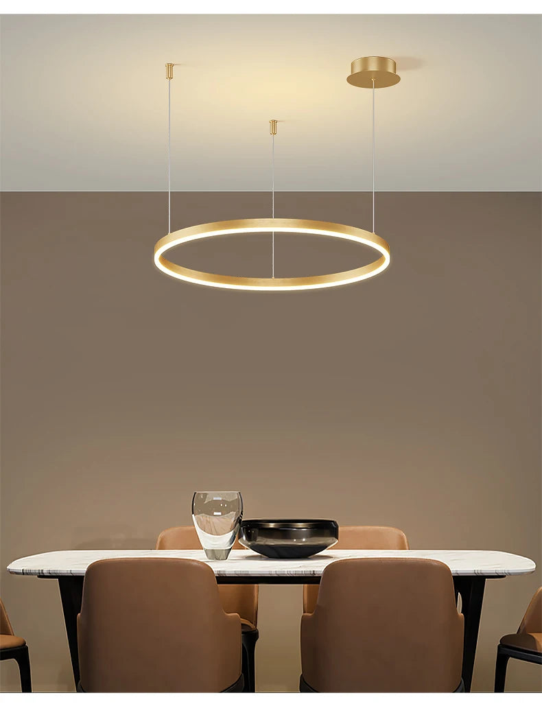 Modern Led Ceiling Chandelier Circular Ring Chandelier Living Bedroom Dining Room Lighting Home Indoor Lighting Decor Chandelier