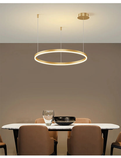 Modern Led Ceiling Chandelier Circular Ring Chandelier Living Bedroom Dining Room Lighting Home Indoor Lighting Decor Chandelier
