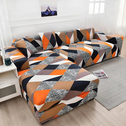 new style printed L shape sofa covers for living room sofa protector anti-dust elastic stretch covers for corner sofa cover