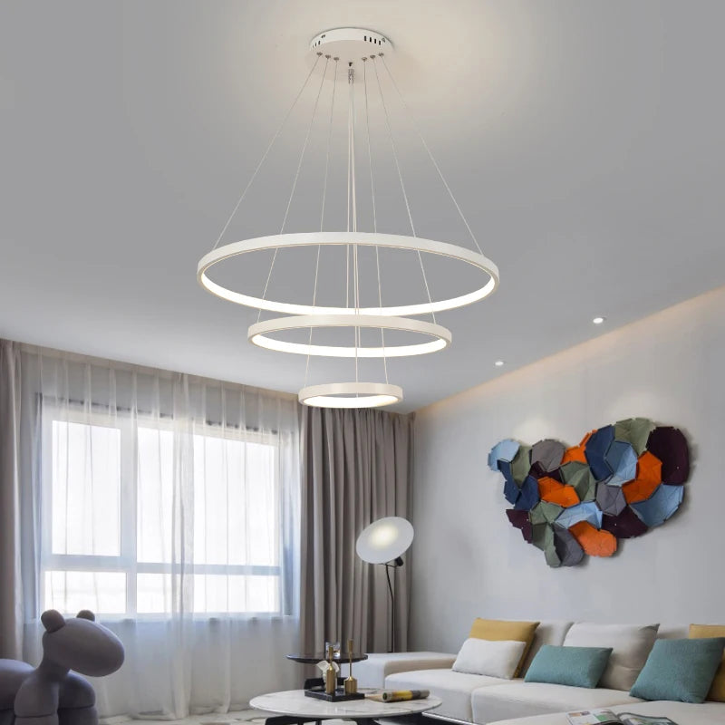 Modern Led Chandeliers Villa Living Bedroom restaurant Wrought Iron Ceiling Chandelier Home Indoor Lighting Decor Pendant Lights