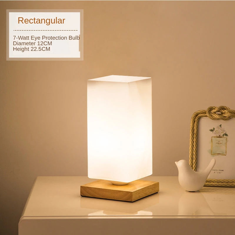 Bedroom Beside Table Lights Decorative Led Indoor Modern Living Room Study Home Lamps Glass Japan Decoration Simple Lighting