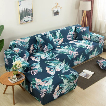 new style printed L shape sofa covers for living room sofa protector anti-dust elastic stretch covers for corner sofa cover