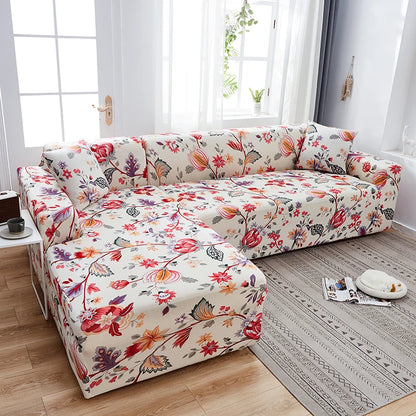 new style printed L shape sofa covers for living room sofa protector anti-dust elastic stretch covers for corner sofa cover