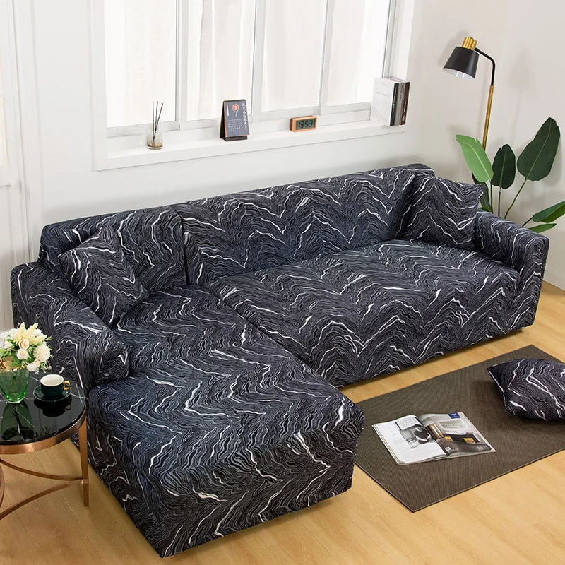 new style printed L shape sofa covers for living room sofa protector anti-dust elastic stretch covers for corner sofa cover
