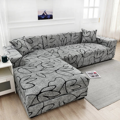 new style printed L shape sofa covers for living room sofa protector anti-dust elastic stretch covers for corner sofa cover