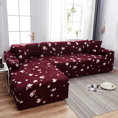 new style printed L shape sofa covers for living room sofa protector anti-dust elastic stretch covers for corner sofa cover