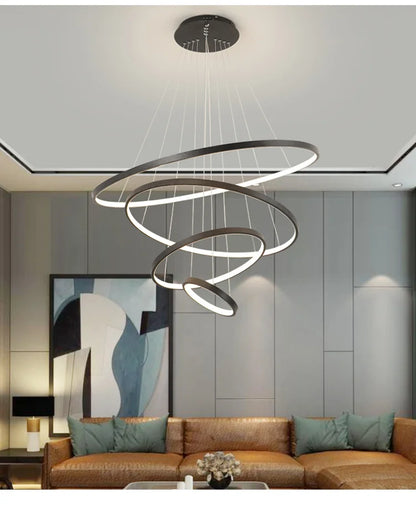Modern Led Chandeliers Villa Living Bedroom restaurant Wrought Iron Ceiling Chandelier Home Indoor Lighting Decor Pendant Lights
