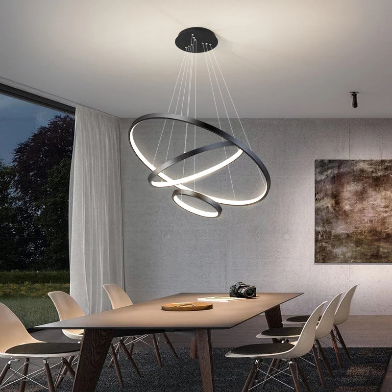 Modern Led Chandeliers Villa Living Bedroom restaurant Wrought Iron Ceiling Chandelier Home Indoor Lighting Decor Pendant Lights
