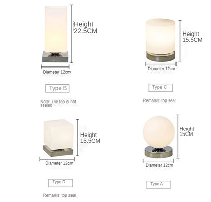 Bedroom Beside Table Lights Decorative Led Indoor Modern Living Room Study Home Lamps Glass Japan Decoration Simple Lighting
