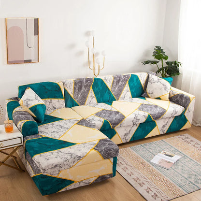 new style printed L shape sofa covers for living room sofa protector anti-dust elastic stretch covers for corner sofa cover