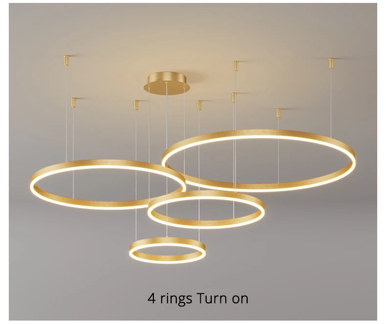 Modern Led Ceiling Chandelier Circular Ring Chandelier Living Bedroom Dining Room Lighting Home Indoor Lighting Decor Chandelier