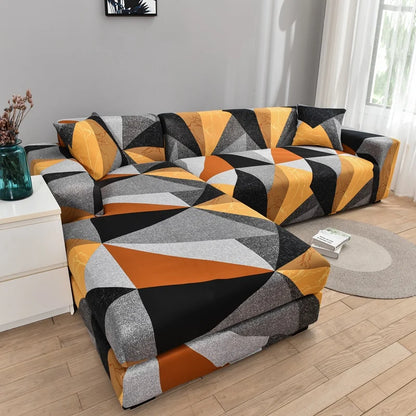 new style printed L shape sofa covers for living room sofa protector anti-dust elastic stretch covers for corner sofa cover