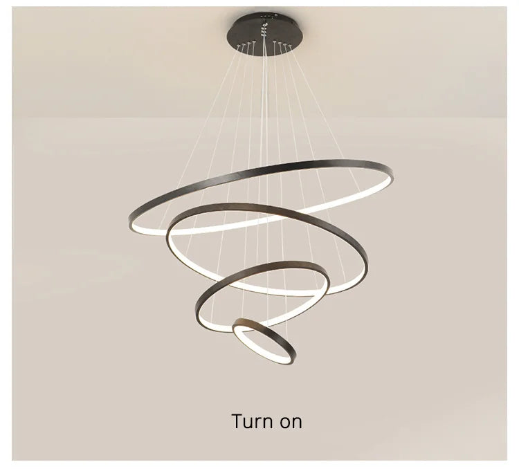 Modern Led Chandeliers Villa Living Bedroom restaurant Wrought Iron Ceiling Chandelier Home Indoor Lighting Decor Pendant Lights