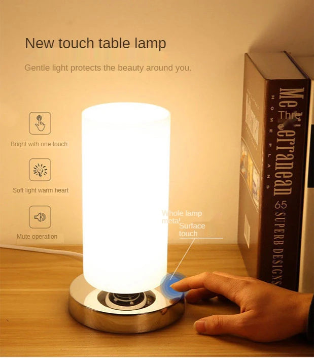 Bedroom Beside Table Lights Decorative Led Indoor Modern Living Room Study Home Lamps Glass Japan Decoration Simple Lighting