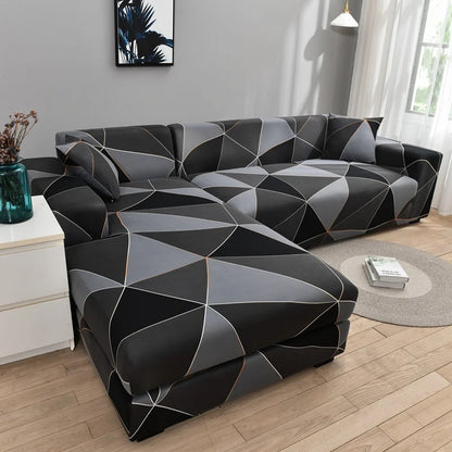 new style printed L shape sofa covers for living room sofa protector anti-dust elastic stretch covers for corner sofa cover