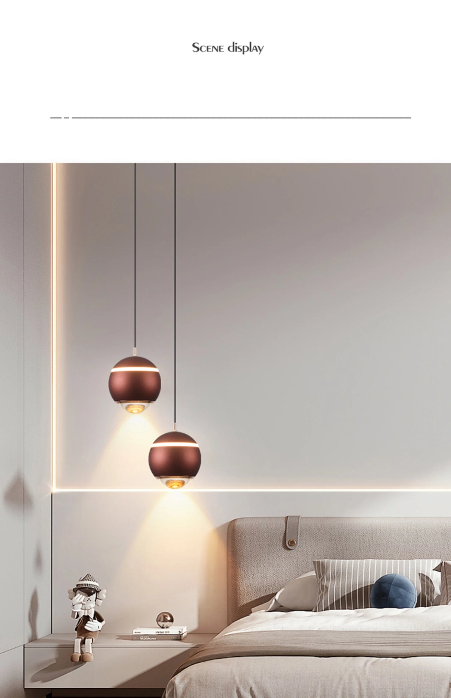 Small modern bed about light lift advanced minimalist master bedroom bar hanging bedroom head chandelier simple luxury creative