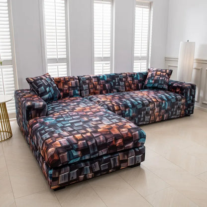 new style printed L shape sofa covers for living room sofa protector anti-dust elastic stretch covers for corner sofa cover