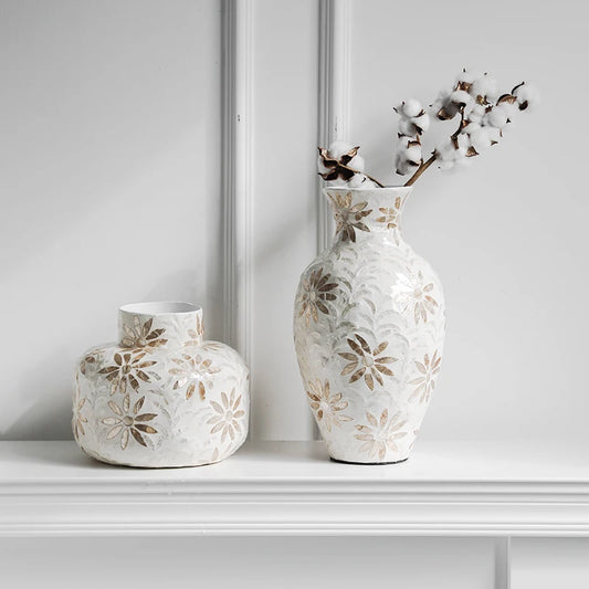 Table Ceramics Vase Flower Arrangement Vintage Vases Wedding Bedroom Elegant Design Flower Bottle Luxury Home Decor Vases