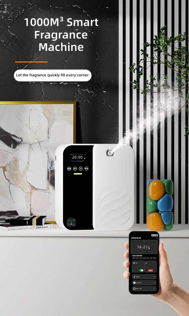 Aromatherapy Diffuser Automatic Fragrance Dispenser Home & Hotel Use Deodorizing Essential Oil Diffuser Mobile Control