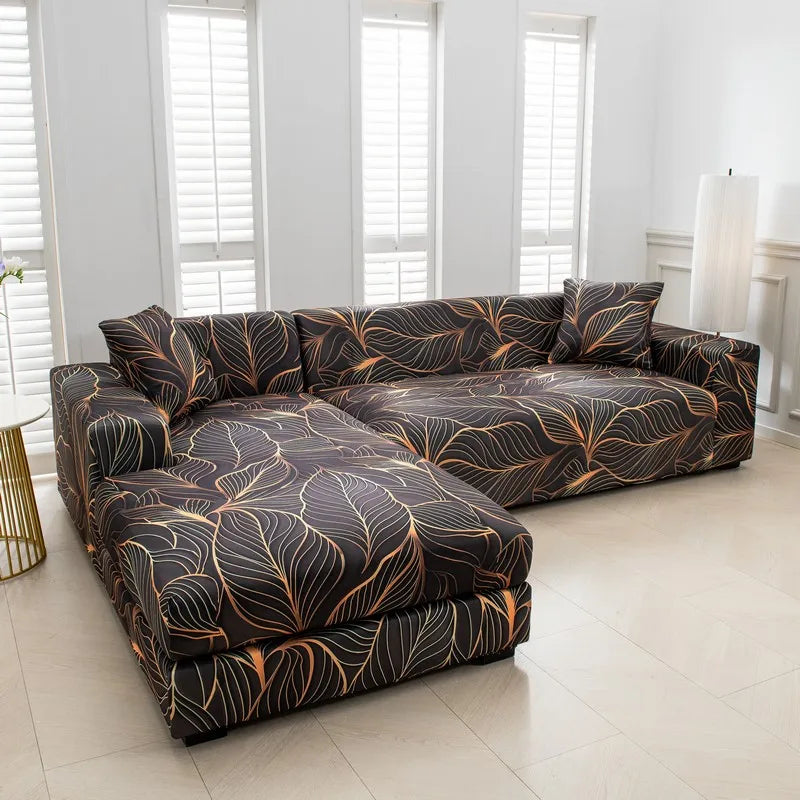 new style printed L shape sofa covers for living room sofa protector anti-dust elastic stretch covers for corner sofa cover