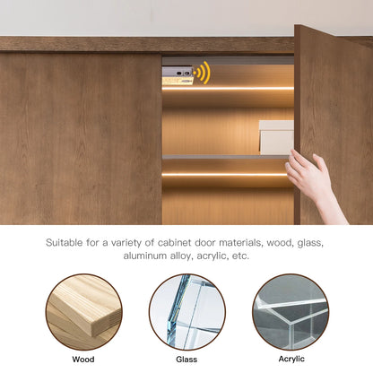 8mm Under Cabinet COB LED Strip Light Smart Door Sensor Switch for Bookcase Showcase Wardrobe  Closet Lighting Decor 1m-5m