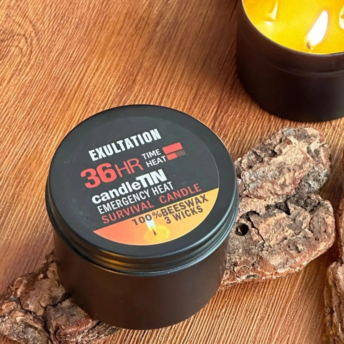 Power Outage Candles Unscented Candles with Jar 36 Hours Long Burning 3-Wick Lamp for Home Outdoor Activities Survival Fishing