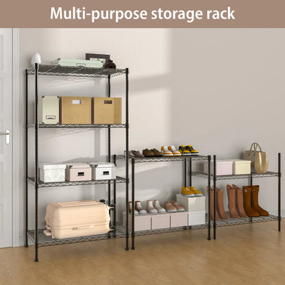 3/4/5 Tier Heavy Duty Shelving Units, Adjustable Metal Wire Storage Rack for Kitchen Garage Pantry Living Room Warehouse
