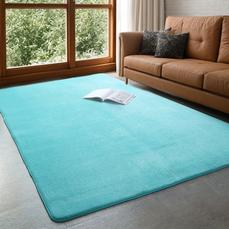 VIKAMA Modern Coral Velvet Carpet Soft Non-Slip Living Room Bedroom Carpet Large Area Children's Play Floor Mat For Home Decor