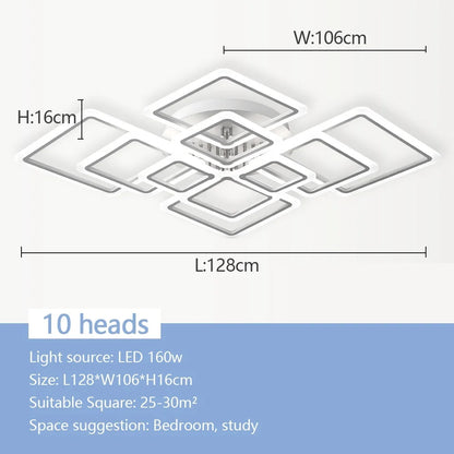 Nordic Pendant Light Ceiling Lamp Modern square LED Chandelier Suitable for Bedrooms Living Rooms Kitchen Dining Lighting Decor