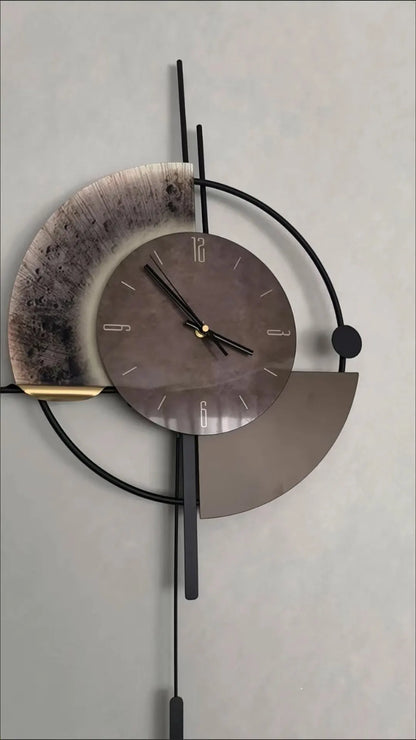 Living Room Wall-mounted Clock TV Background Wall Decoration Porch Wall Clocks with LED Light Home Decoration