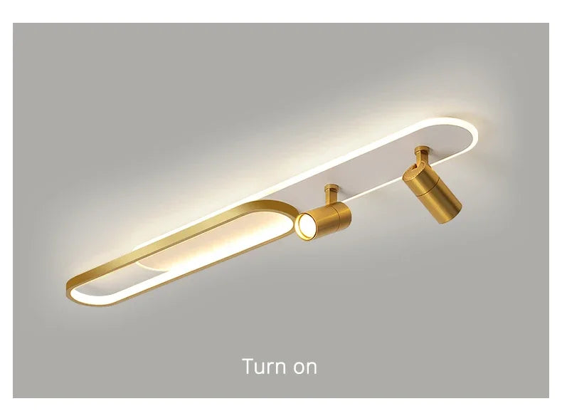 Minimalist LED Ceiling Light Long Strip Dining Room Track Spotlights Bedroom Hall Corridor Lamps for Lobby Lighting
