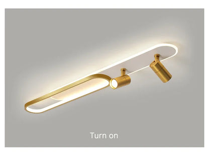 Minimalist LED Ceiling Light Long Strip Dining Room Track Spotlights Bedroom Hall Corridor Lamps for Lobby Lighting