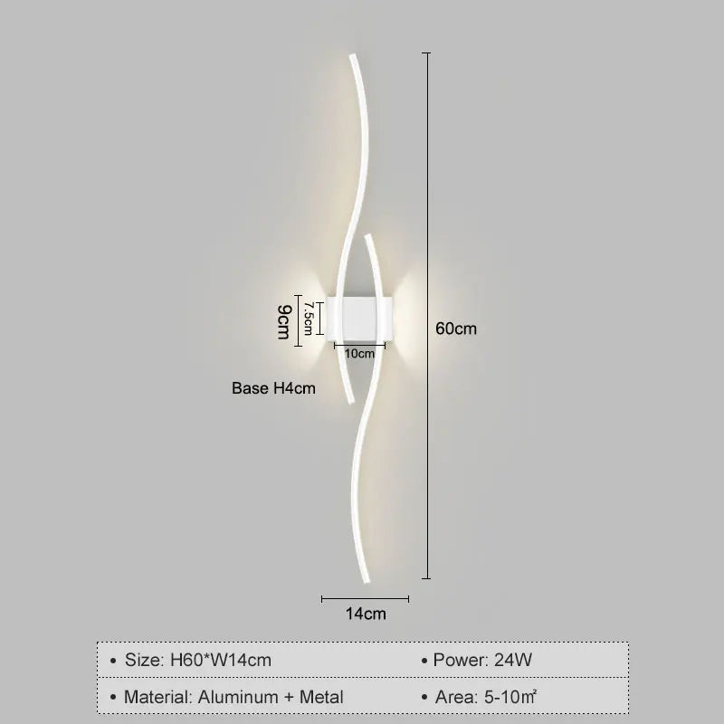 Modern LED Wall Lamps for Bedroom Bedside Wall Sconces Living Room Foyer Home Indoor Wall Lighting Fixture Interior Lamps Aisle