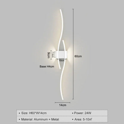 Modern LED Wall Lamps for Bedroom Bedside Wall Sconces Living Room Foyer Home Indoor Wall Lighting Fixture Interior Lamps Aisle
