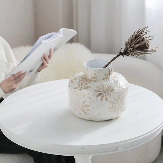 Table Ceramics Vase Flower Arrangement Vintage Vases Wedding Bedroom Elegant Design Flower Bottle Luxury Home Decor Vases