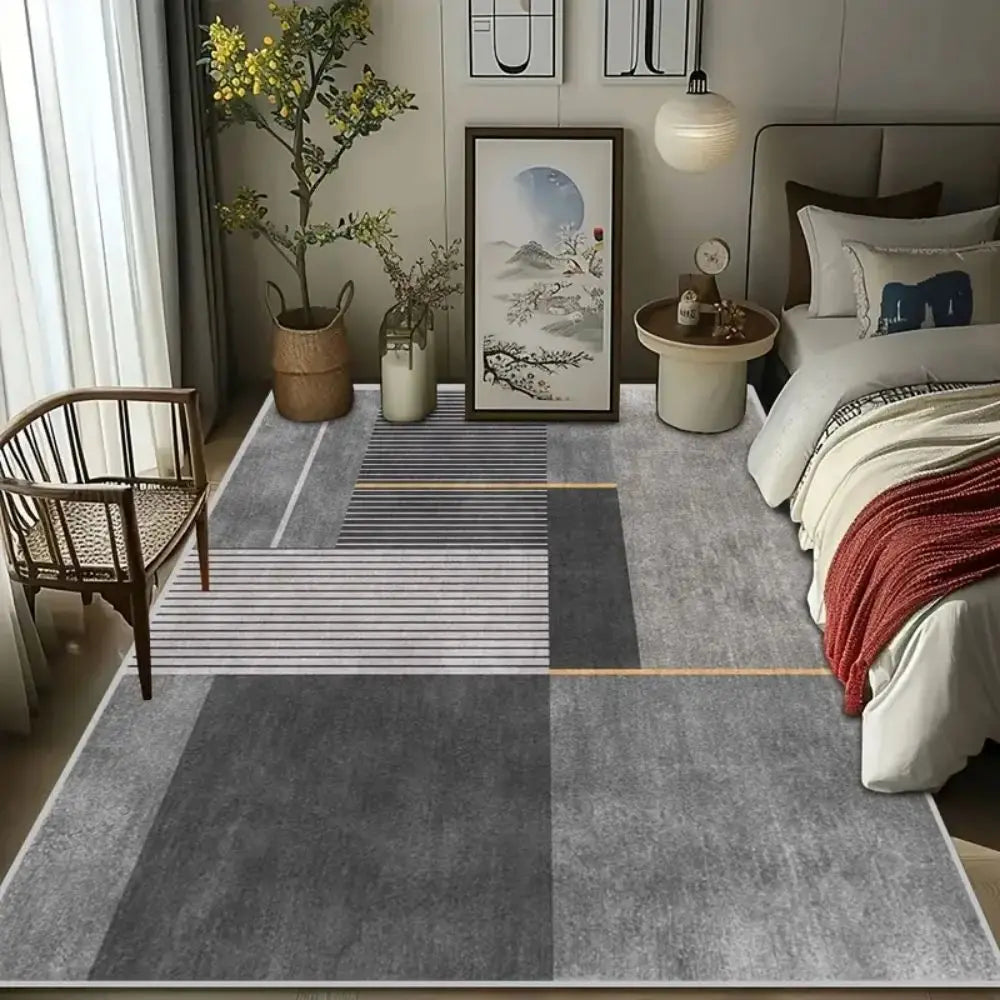 VIKAMA Modern Geometry Large Area Carpet for Living Room and Bedroom Floor Mat Anti-Slip Indoor Area Carpet Home Decoration