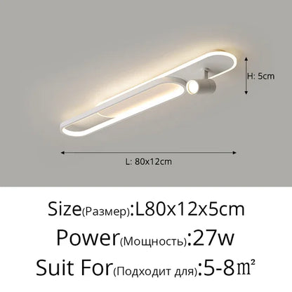 Minimalist LED Ceiling Light Long Strip Dining Room Track Spotlights Bedroom Hall Corridor Lamps for Lobby Lighting