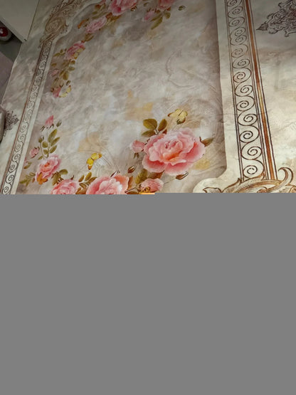 Persian-Style Floor Mat Classical Living Room Large Size Non-Slip Carpet Floor Bedroom and Living Room Lounge Rug Easy Clean