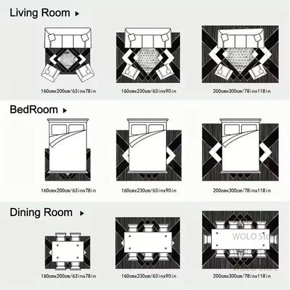 Persian-Style Floor Mat Classical Living Room Large Size Non-Slip Carpet Floor Bedroom and Living Room Lounge Rug Easy Clean