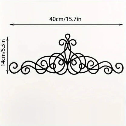 1pc Metal Wall Art Minimalist - Facial Line Wall Decor, Abstract Black Iron Sculpture for Modern Home Hanging Decor