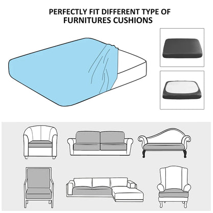 Jacquard Sofa Slipcover Ribbed Pattern Seat Cushion Cover Elastic Furniture Protector Sofa Covers for Living Room Bedroom 1PC