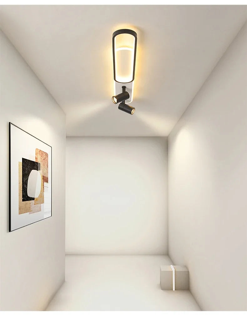 Minimalist LED Ceiling Light Long Strip Dining Room Track Spotlights Bedroom Hall Corridor Lamps for Lobby Lighting