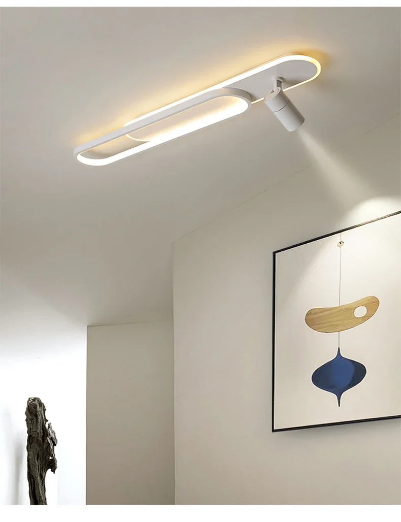 Minimalist LED Ceiling Light Long Strip Dining Room Track Spotlights Bedroom Hall Corridor Lamps for Lobby Lighting