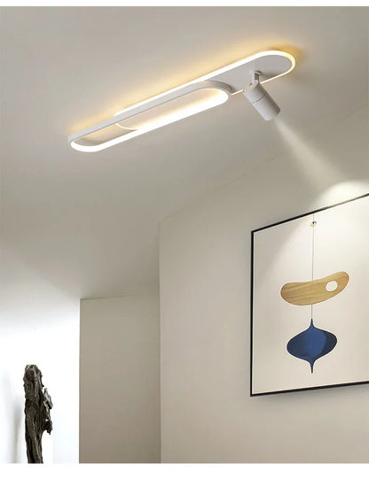 Minimalist LED Ceiling Light Long Strip Dining Room Track Spotlights Bedroom Hall Corridor Lamps for Lobby Lighting