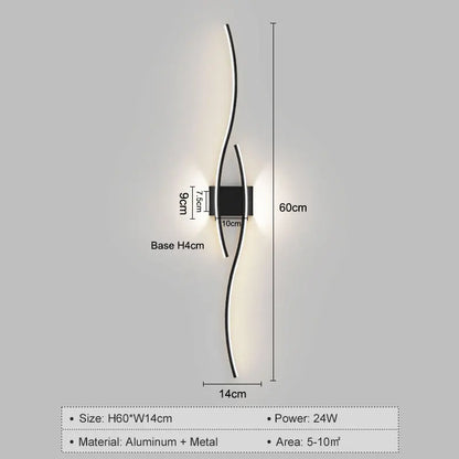 Modern LED Wall Lamps for Bedroom Bedside Wall Sconces Living Room Foyer Home Indoor Wall Lighting Fixture Interior Lamps Aisle